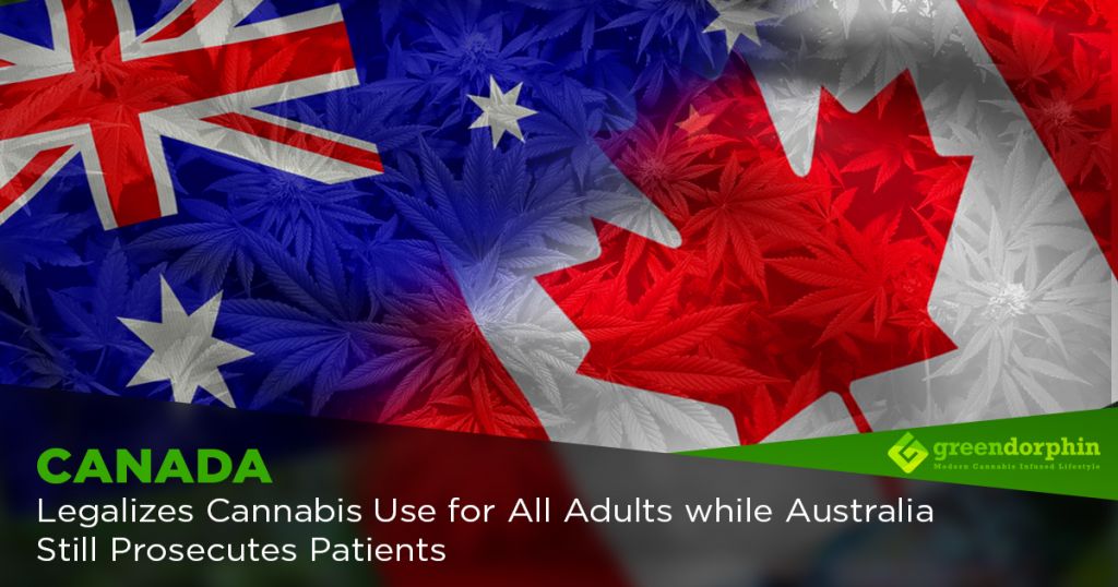 Canada legalizes cannabis use for all adults while Australia still prosecutes patients