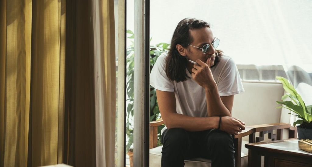 man smoking