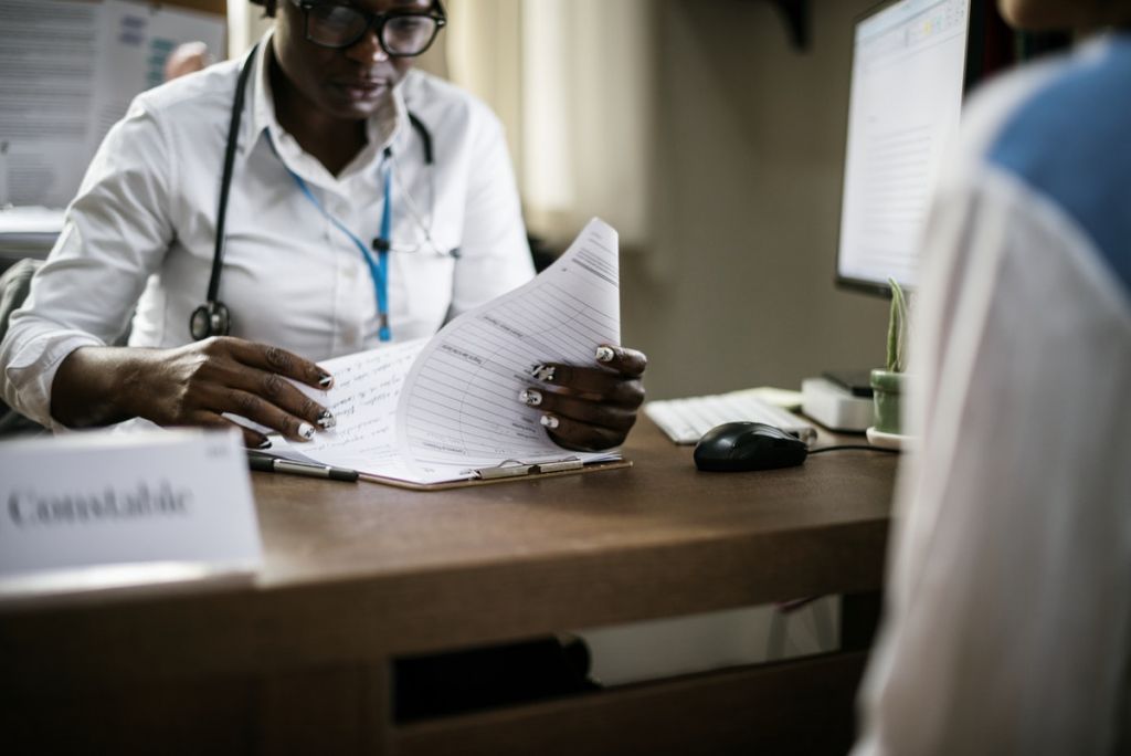 doctor with patient