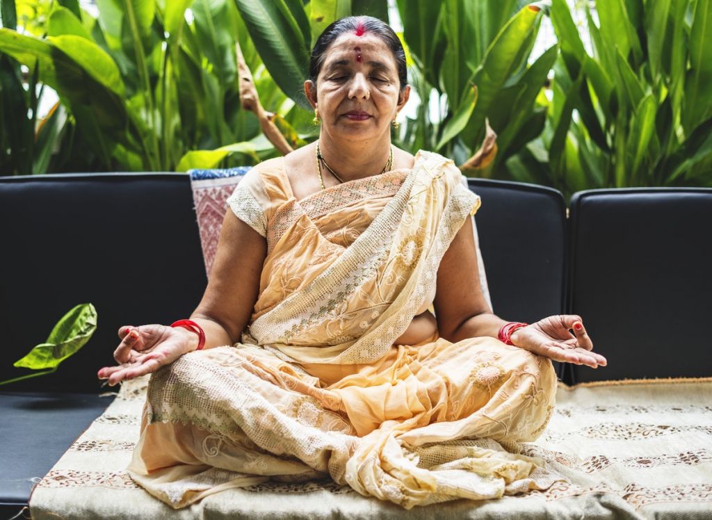Indian Women meditating