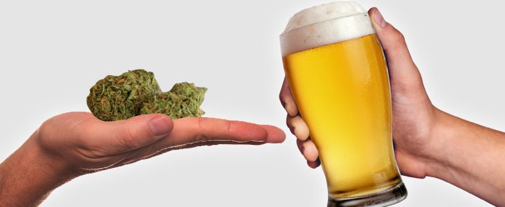 alcohol with cannabis