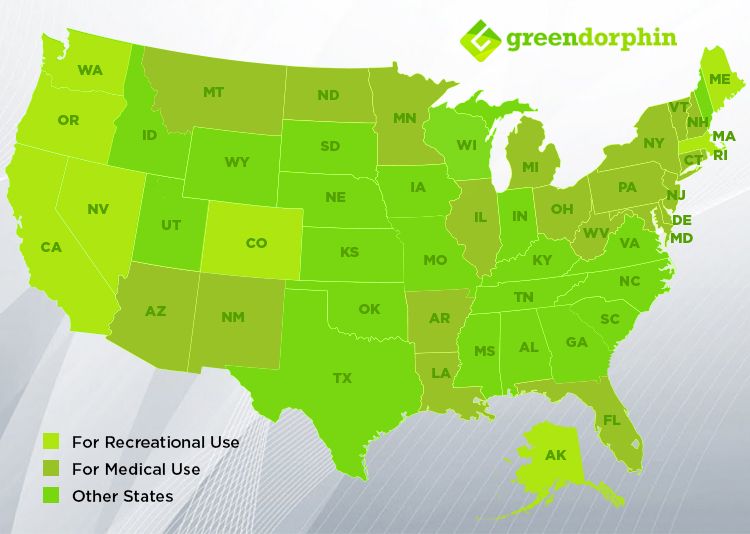 U.S. states with legalized medical use