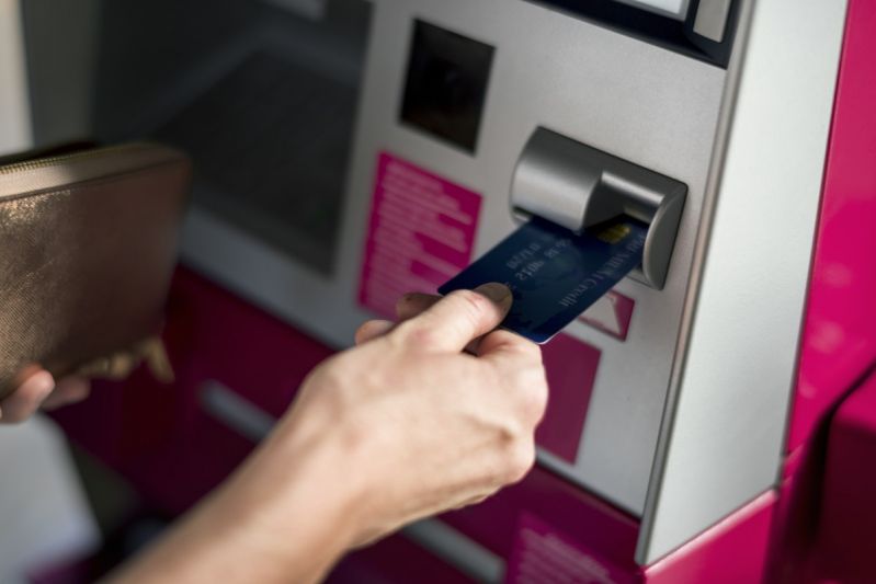 ATM - paying in cannabis dispensary