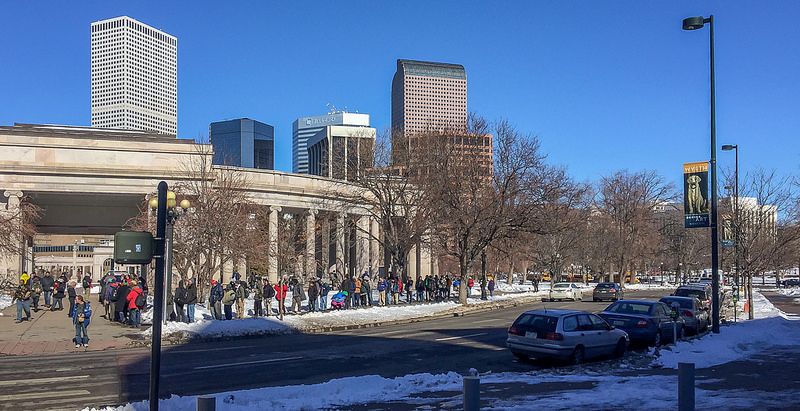 Colorado Homeless Line for Food Stamp